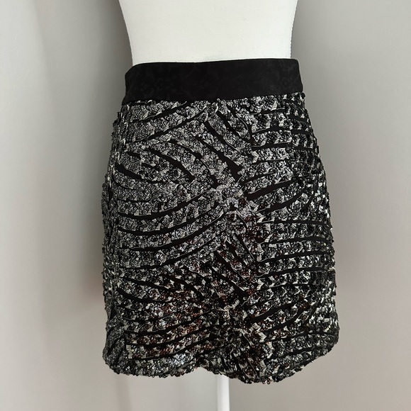 Zara Sequin Mini Skirt - Picture 3 of 6